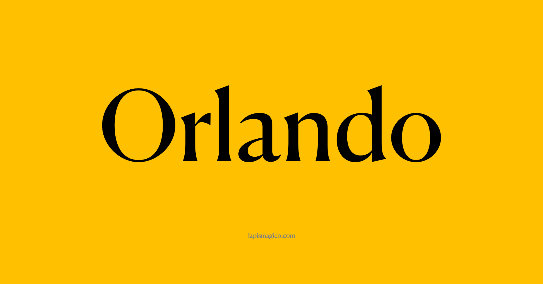 Nome Orlando, ficha divertida com pontilhado para crianças