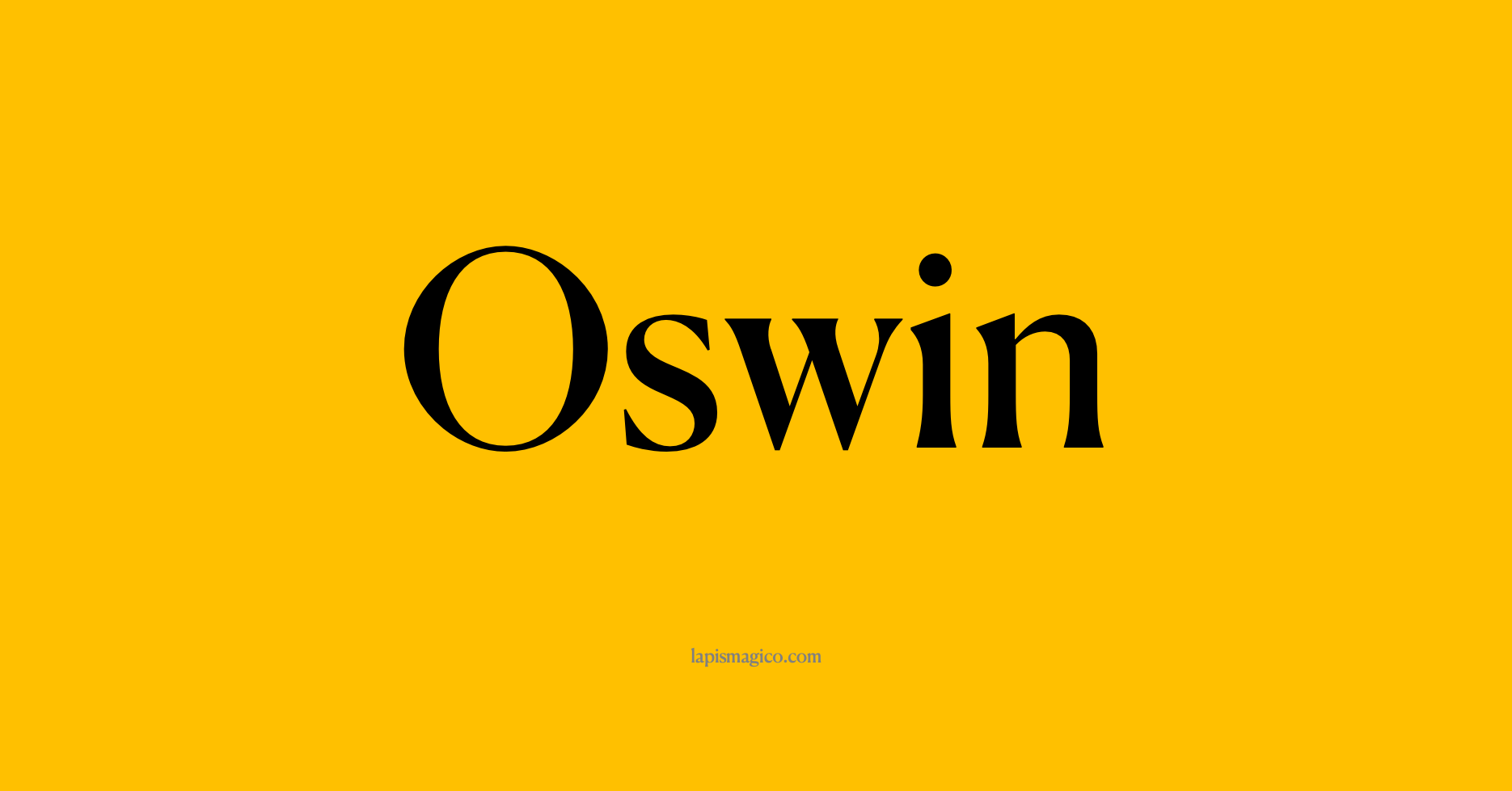 Nome Oswin, ficha divertida com pontilhado para crianças