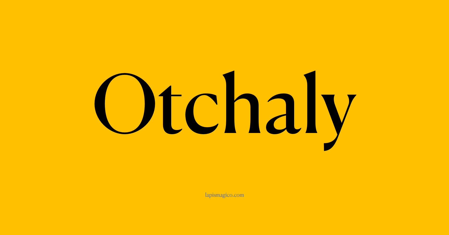 Nome Otchaly, ficha divertida com pontilhado para crianças