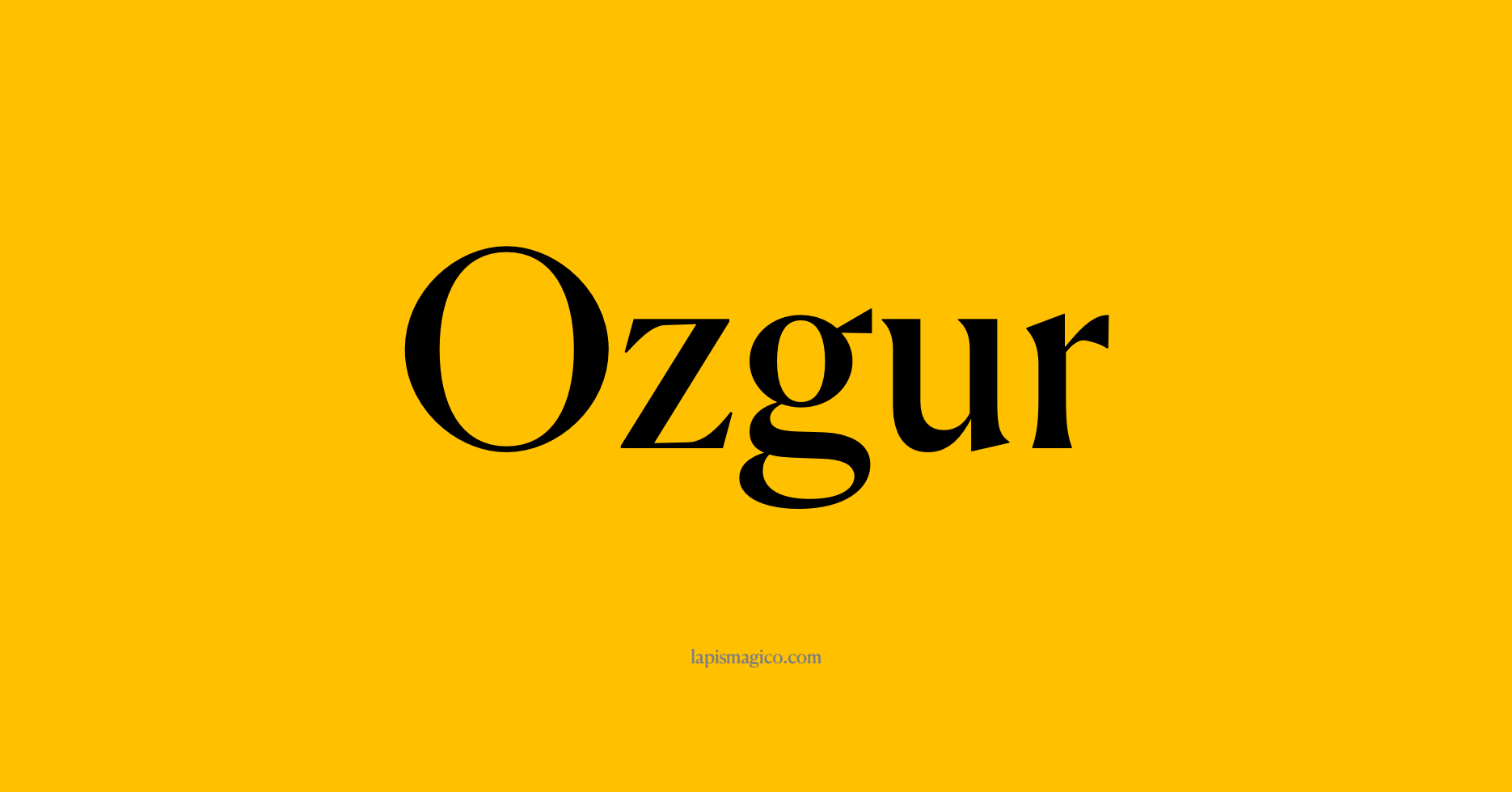 Nome Ozgur, ficha divertida com pontilhado para crianças