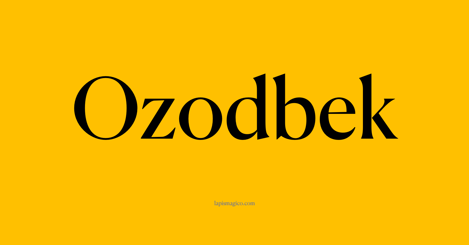 Nome Ozodbek, ficha divertida com pontilhado para crianças