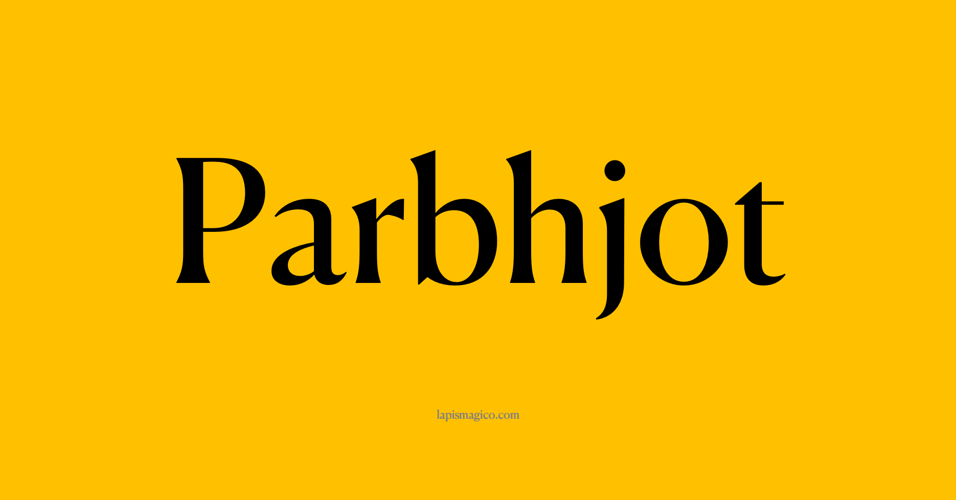 Nome Parbhjot, ficha divertida com pontilhado para crianças