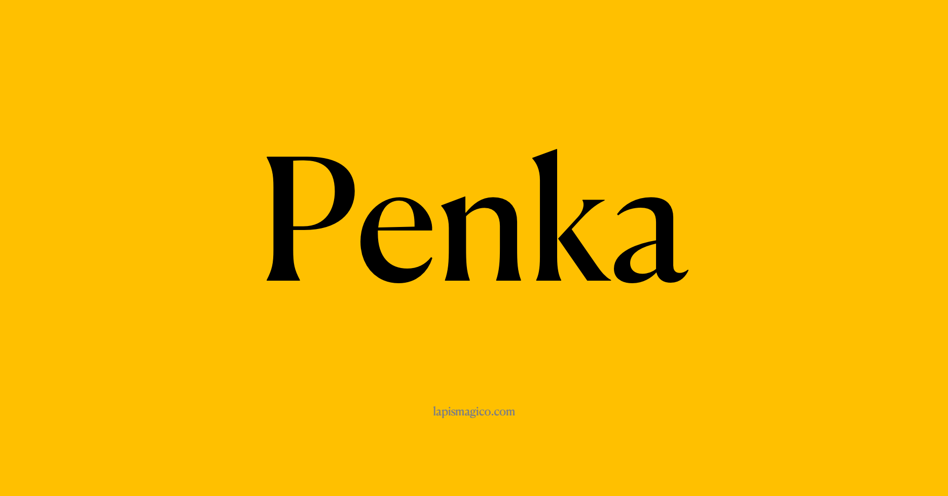 Nome Penka, ficha divertida com pontilhado para crianças