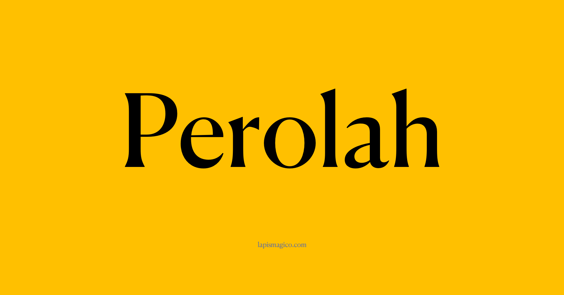 Nome Perolah, ficha divertida com pontilhado para crianças