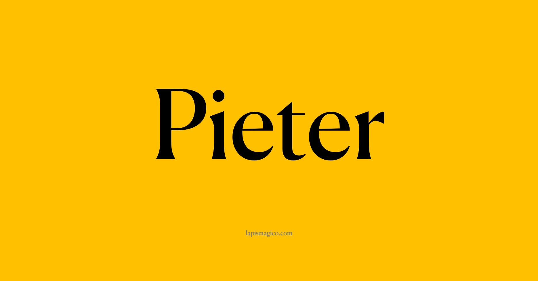 Nome Pieter, ficha divertida com pontilhado para crianças