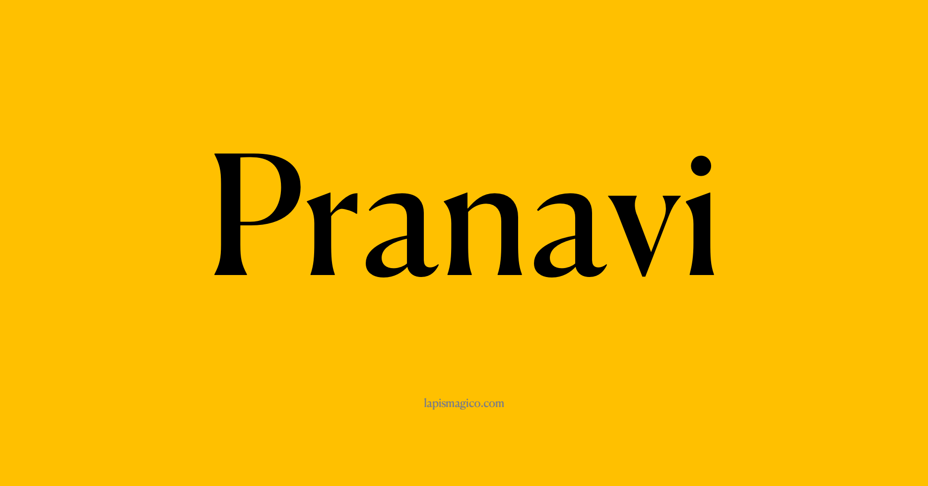 Nome Pranavi, ficha divertida com pontilhado para crianças