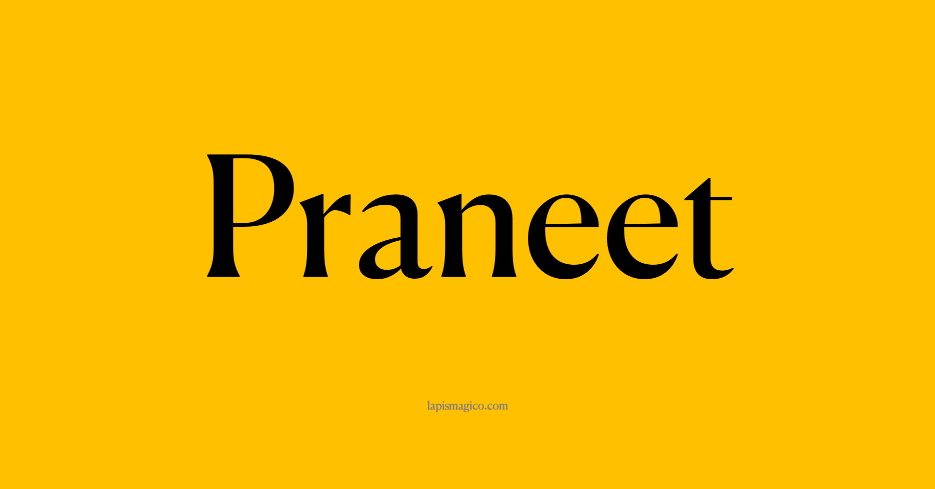 Nome Praneet, ficha divertida com pontilhado para crianças