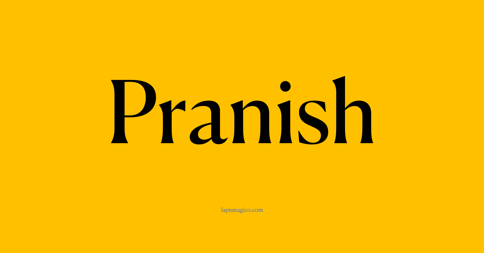 Nome Pranish, ficha divertida com pontilhado para crianças