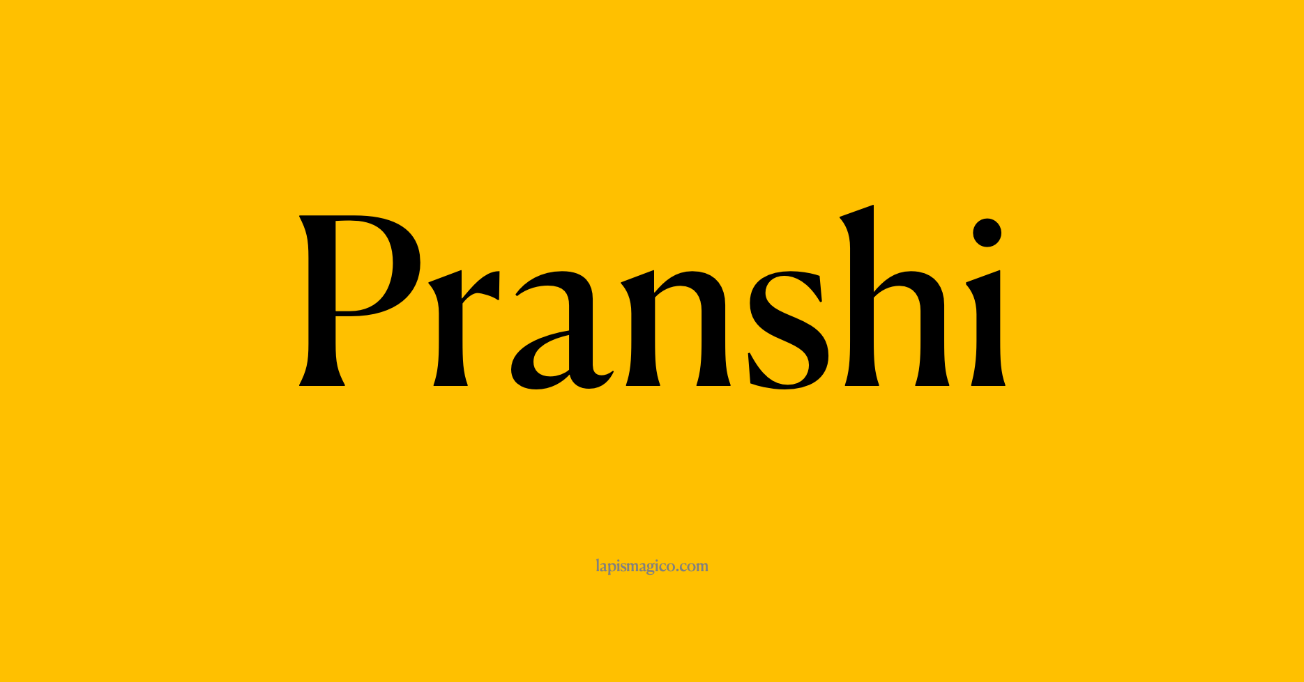 Nome Pranshi, ficha divertida com pontilhado para crianças