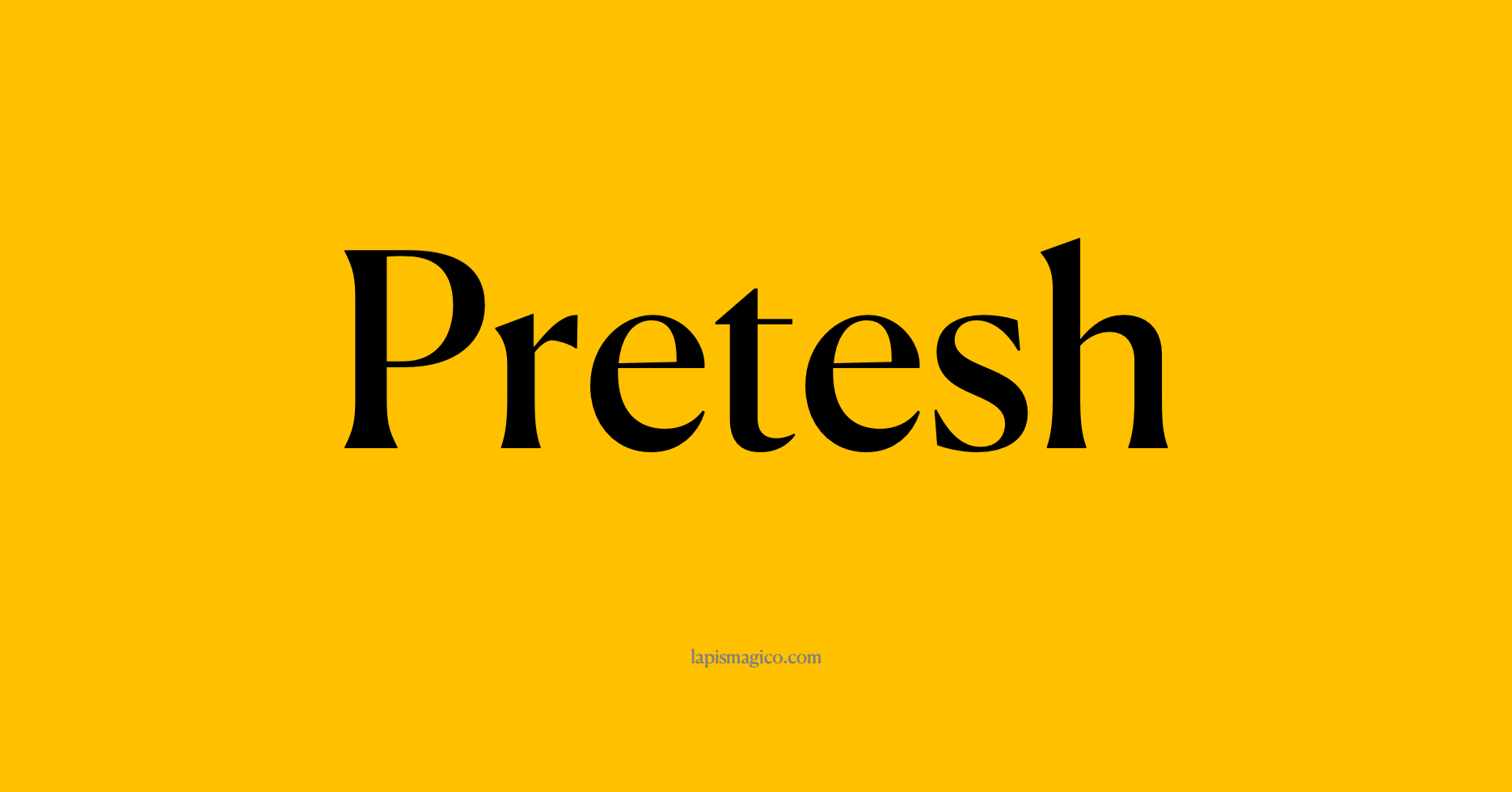 Nome Pretesh, ficha divertida com pontilhado para crianças