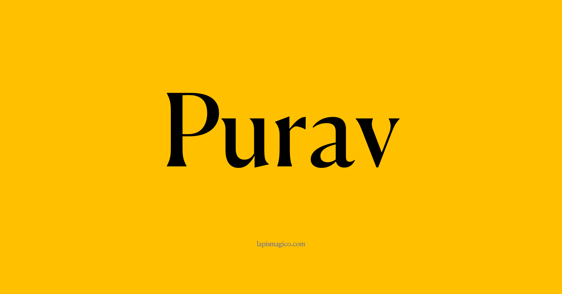 Nome Purav, ficha divertida com pontilhado para crianças