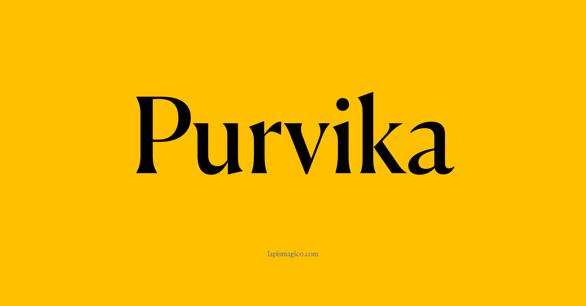 Nome Purvika, ficha divertida com pontilhado para crianças