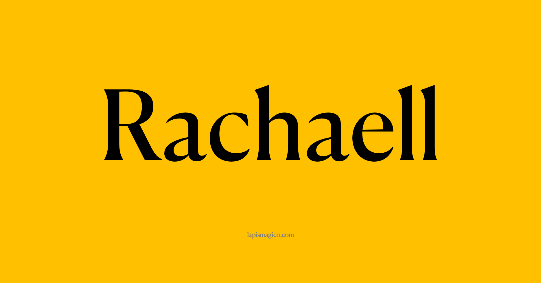 Nome Rachaell, ficha divertida com pontilhado para crianças