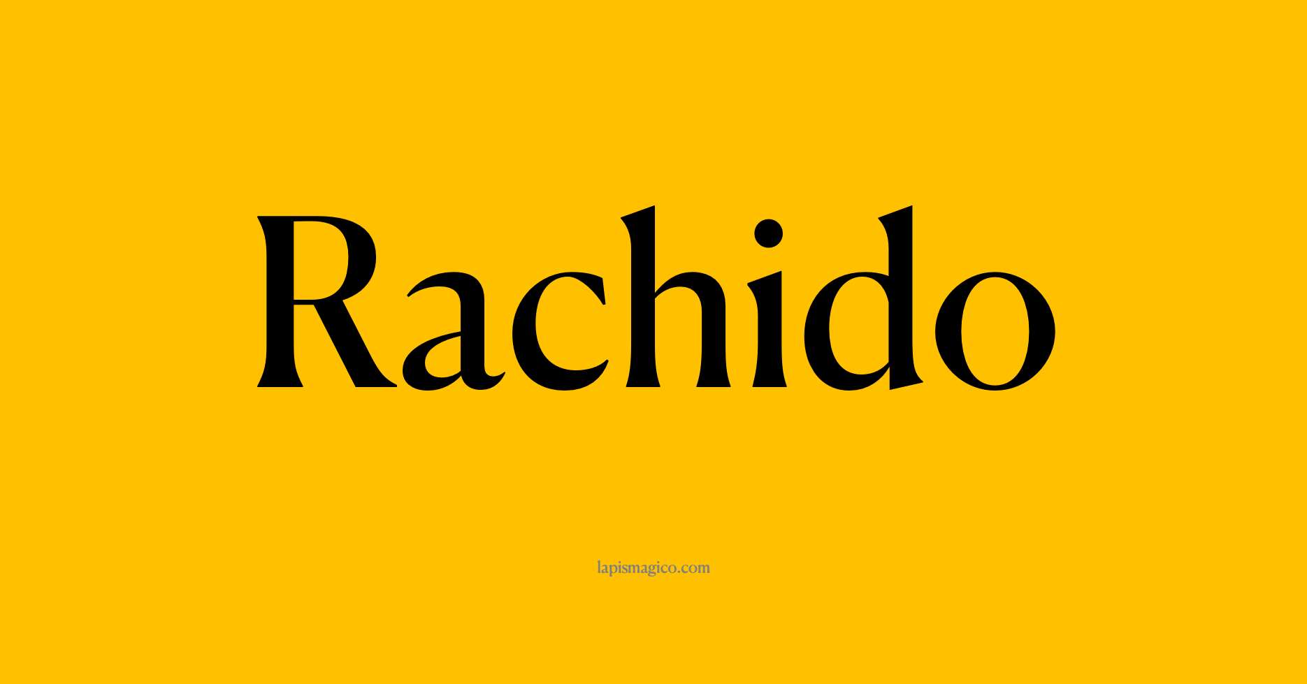 Nome Rachido, ficha divertida com pontilhado para crianças