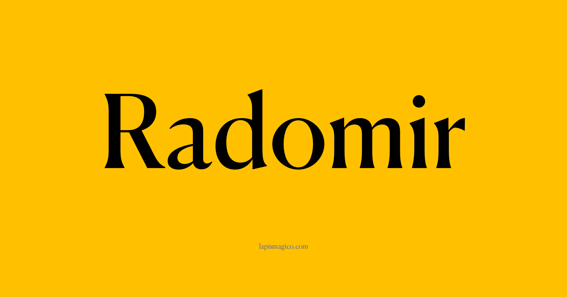 Nome Radomir, ficha divertida com pontilhado para crianças