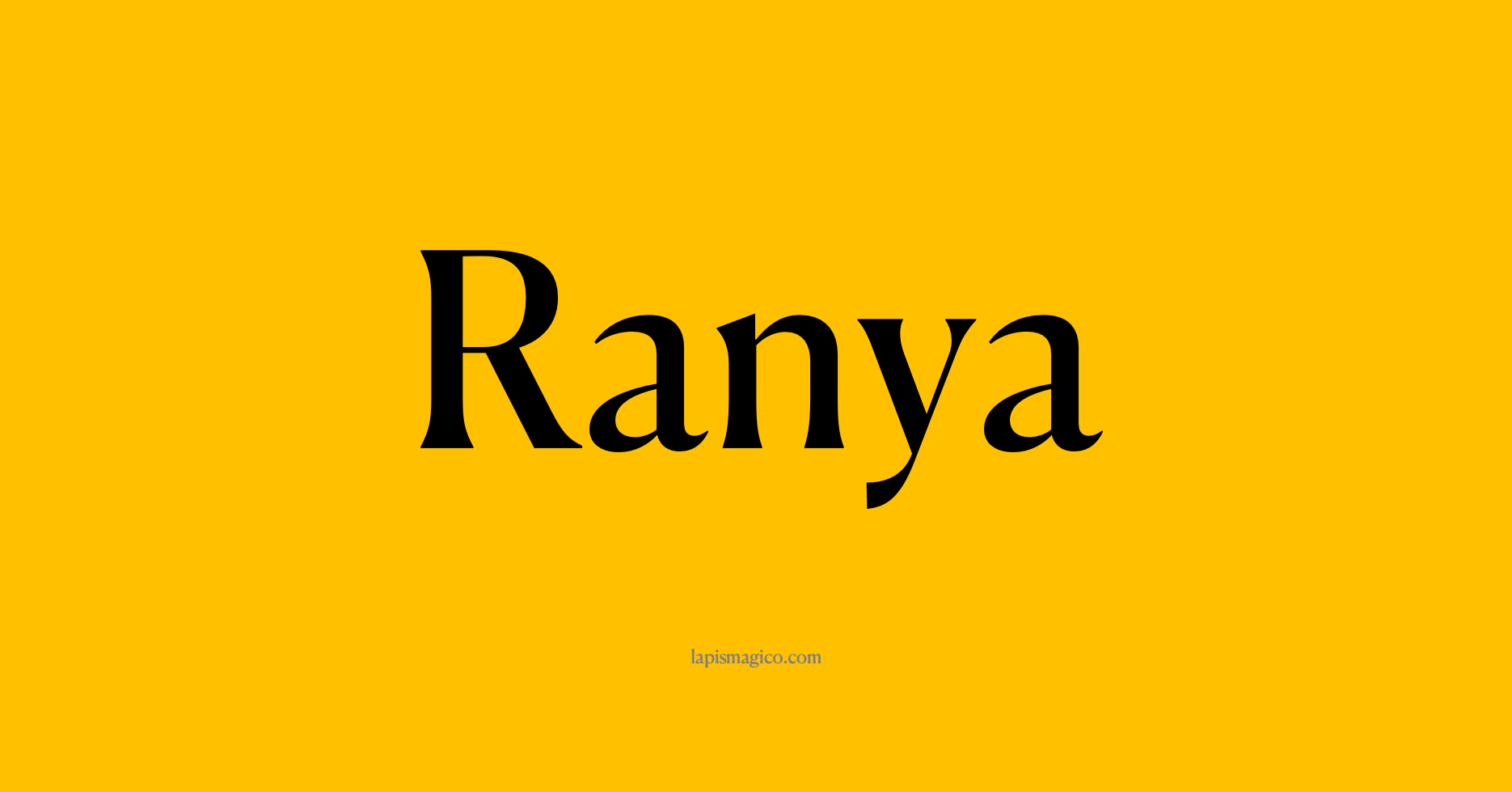 Nome Ranya, ficha divertida com pontilhado para crianças