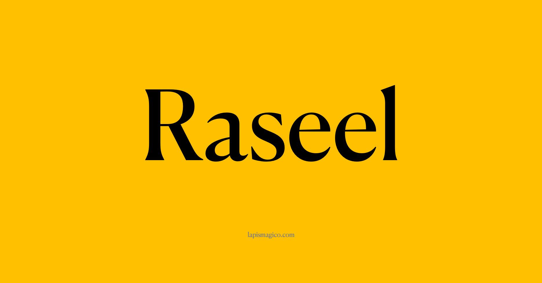 Nome Raseel, ficha divertida com pontilhado para crianças