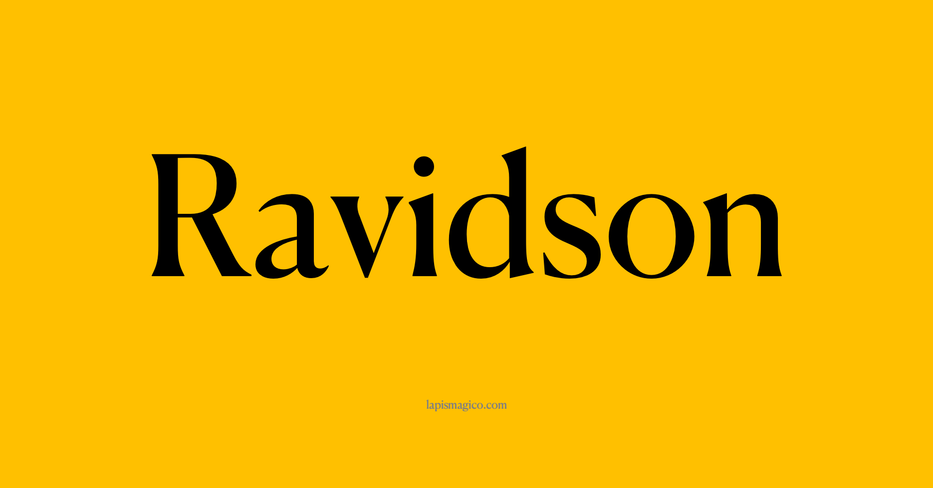 Nome Ravidson, ficha divertida com pontilhado para crianças