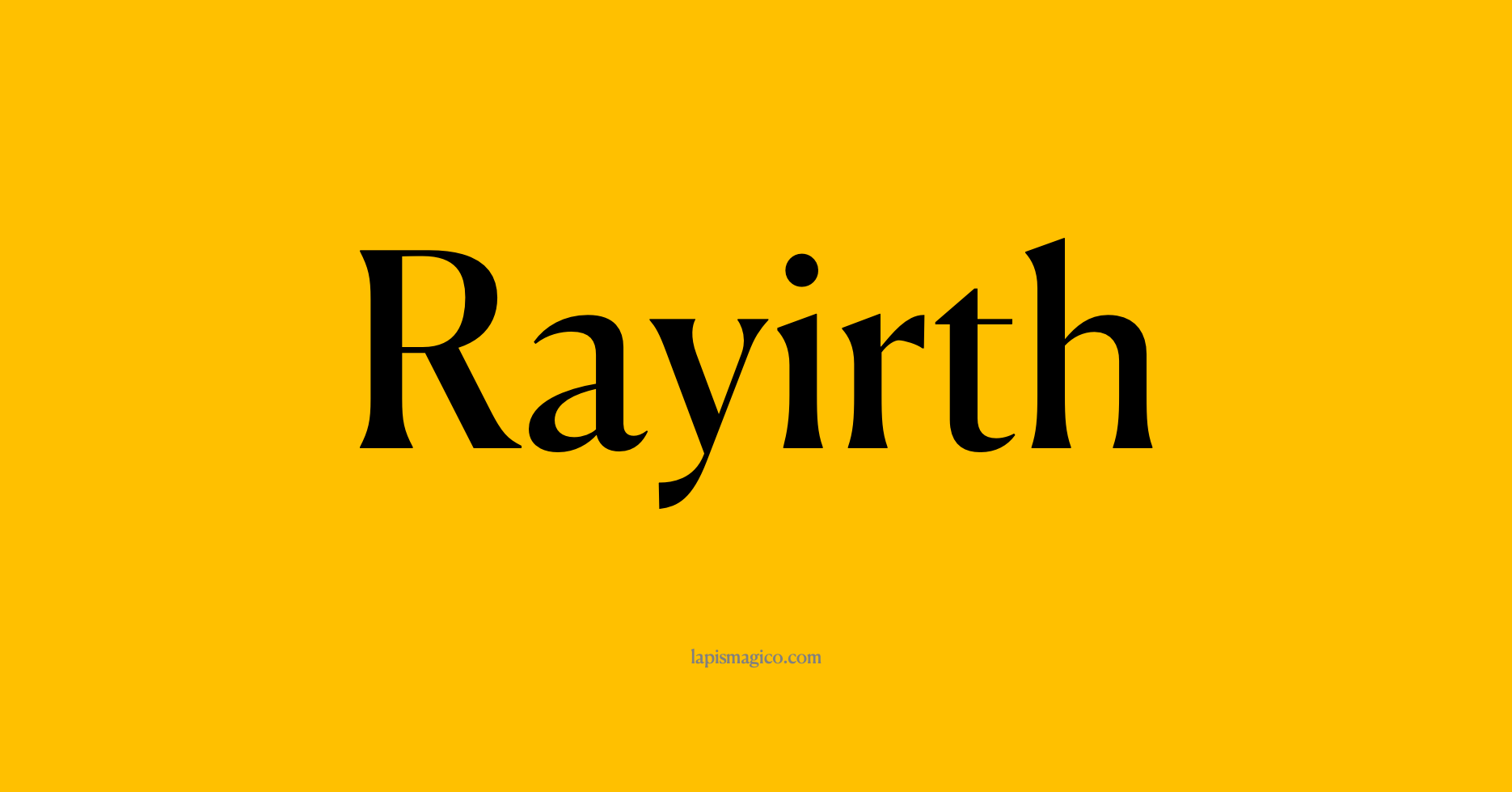 Nome Rayirth, ficha divertida com pontilhado para crianças