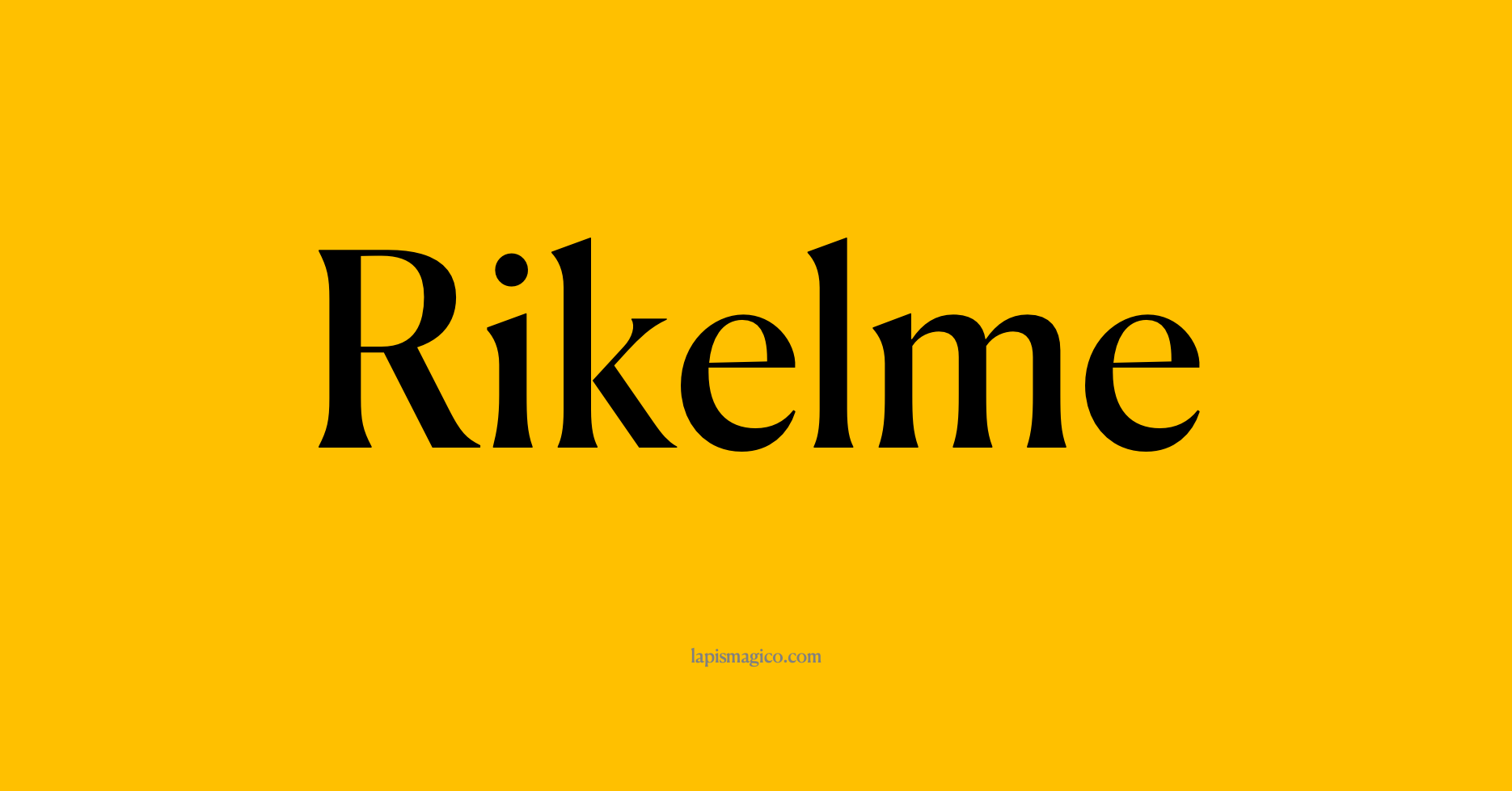 Nome Rikelme, ficha divertida com pontilhado para crianças