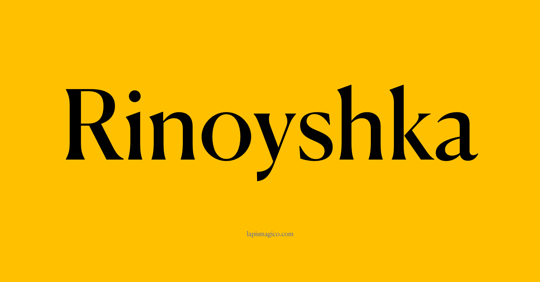 Nome Rinoyshka, ficha divertida com pontilhado para crianças
