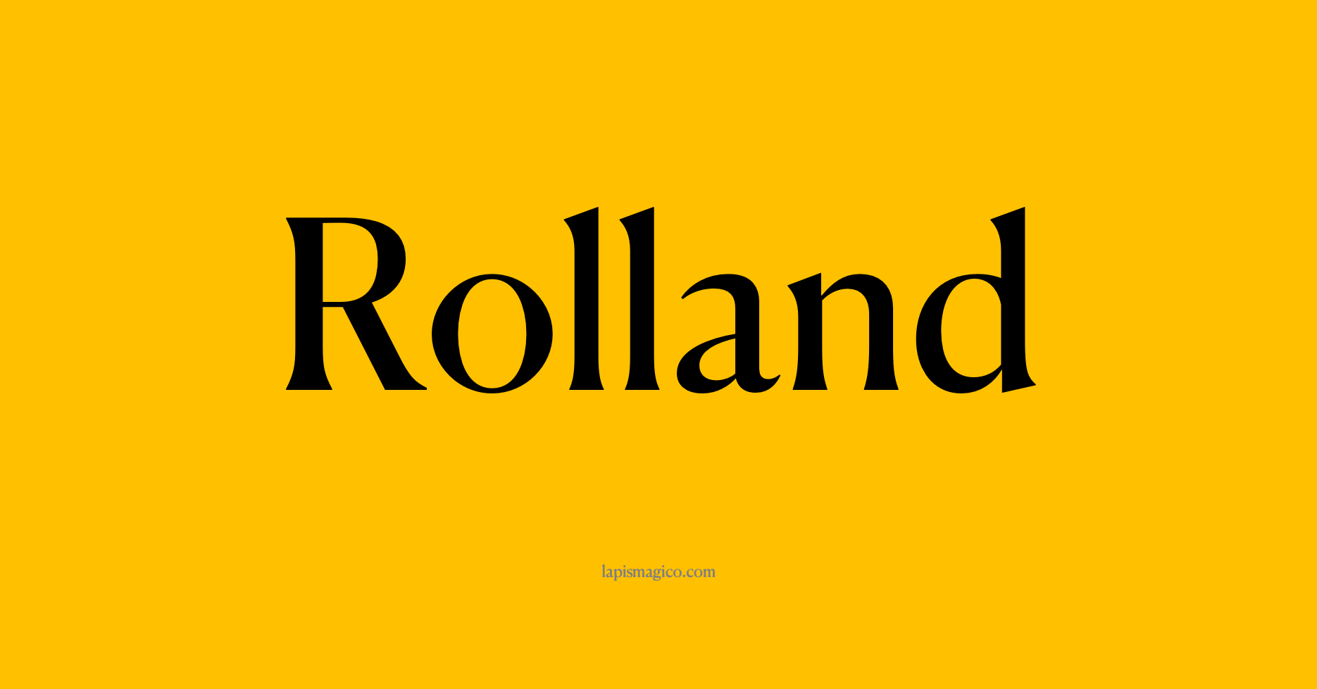 Nome Rolland, ficha divertida com pontilhado para crianças