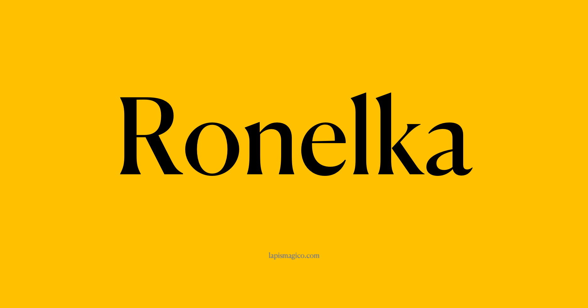 Nome Ronelka, ficha divertida com pontilhado para crianças