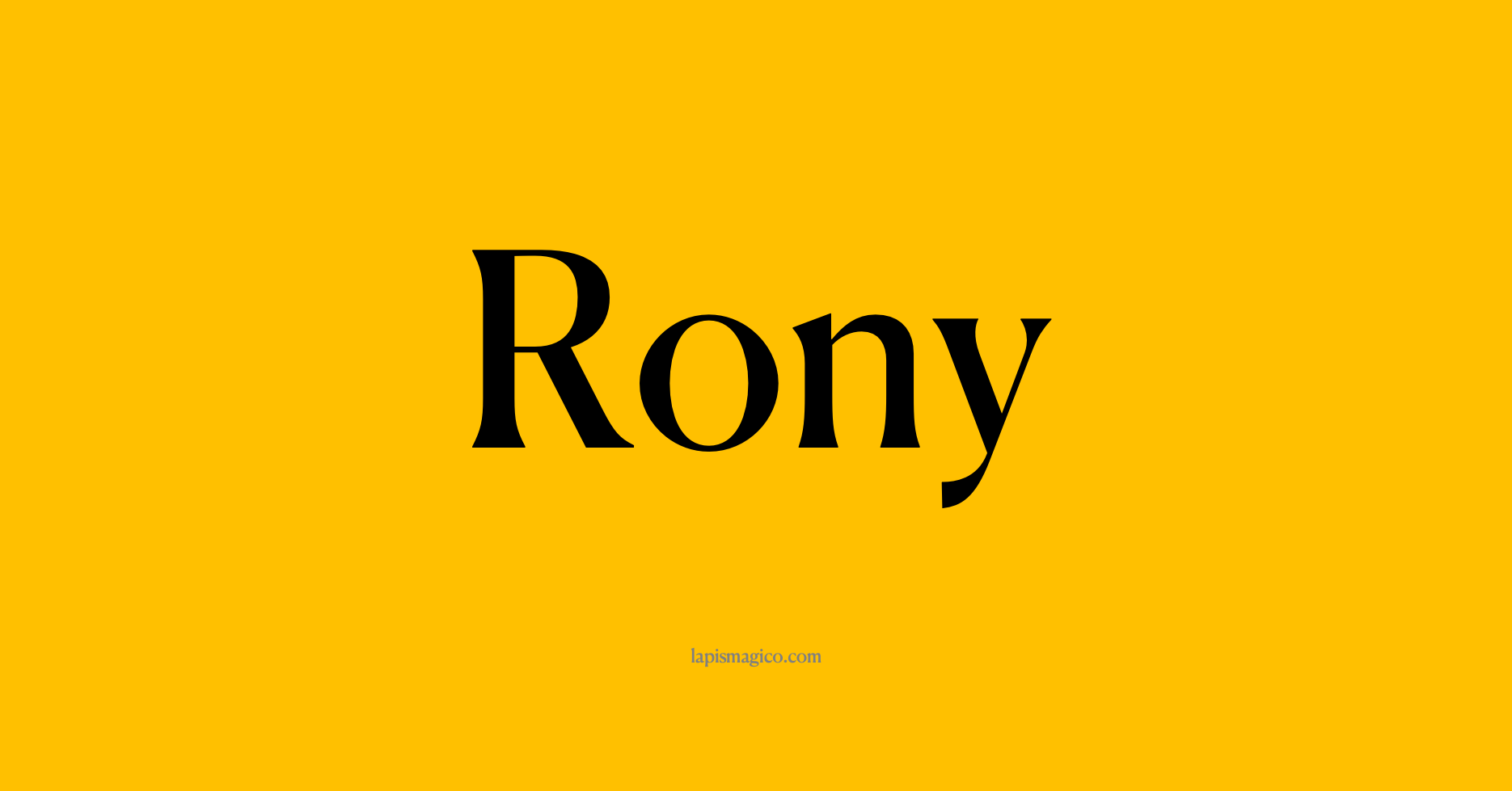 Nome Rony, ficha divertida com pontilhado para crianças