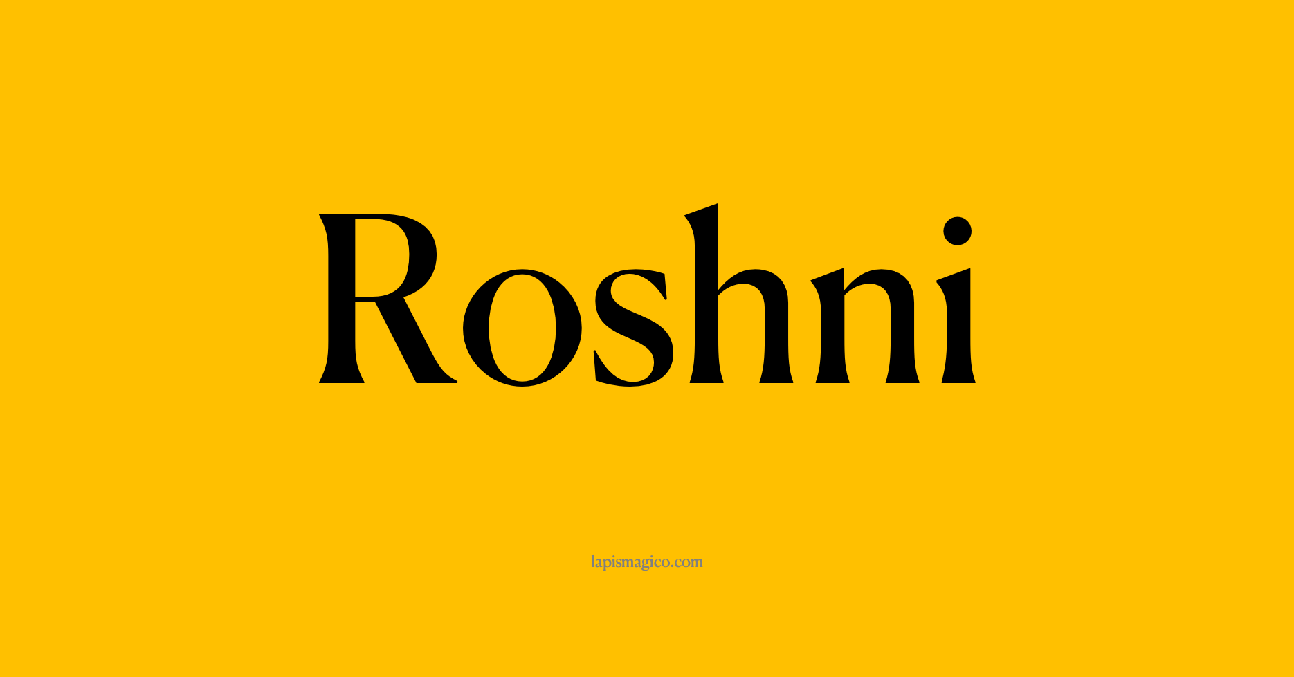 Nome Roshni, ficha divertida com pontilhado para crianças