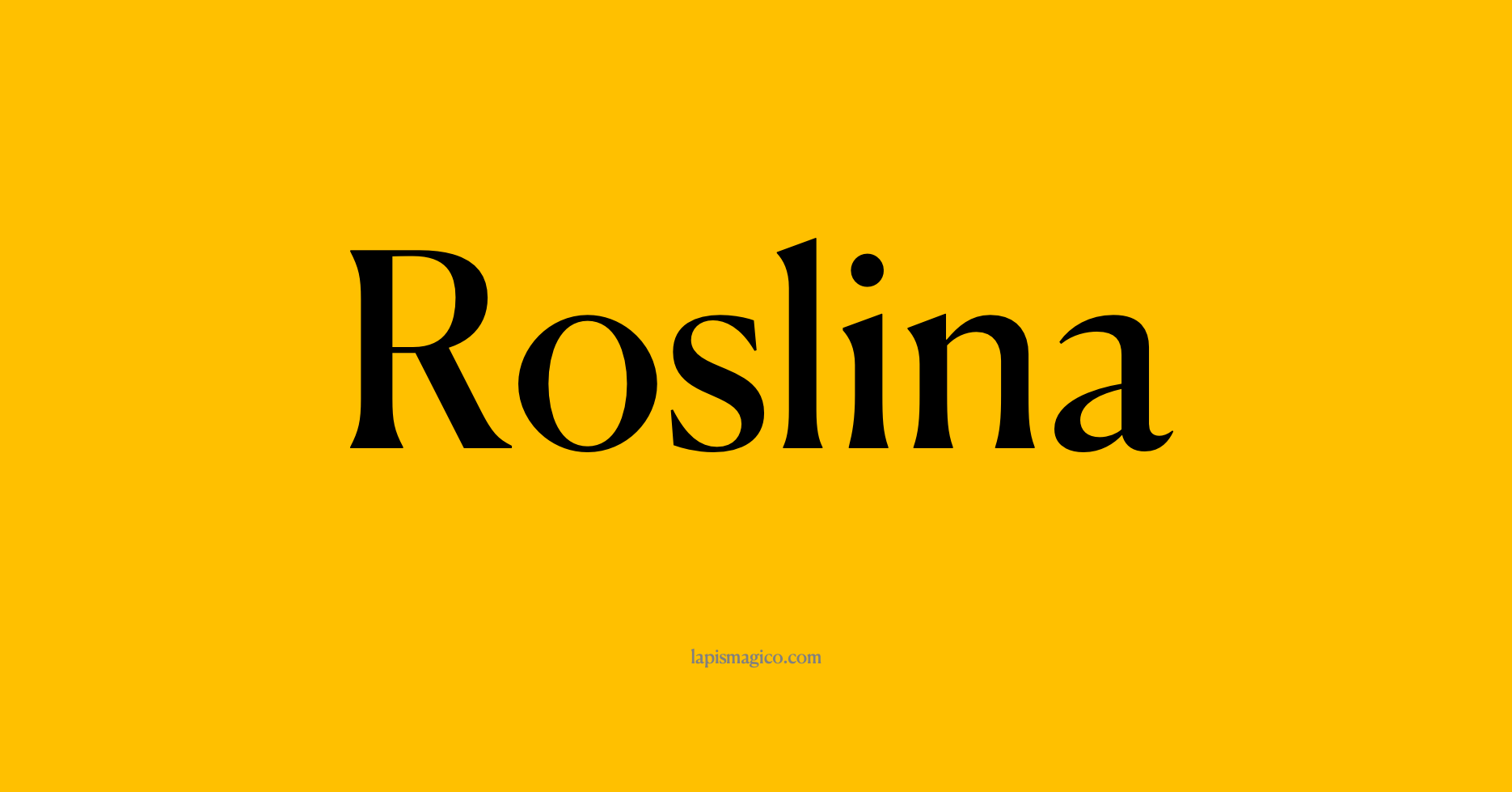 Nome Roslina, ficha divertida com pontilhado para crianças