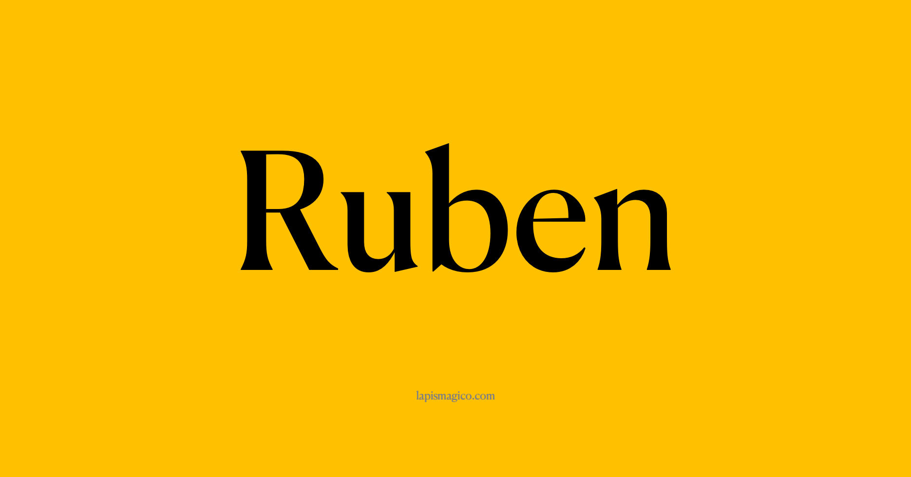 Nome Ruben, ficha divertida com pontilhado para crianças