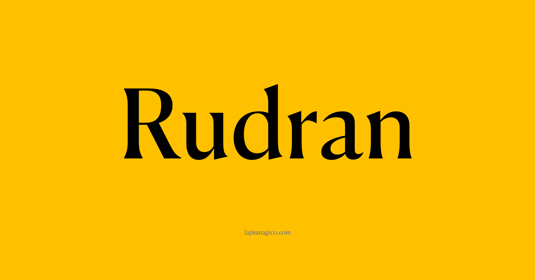 Nome Rudran, ficha divertida com pontilhado para crianças