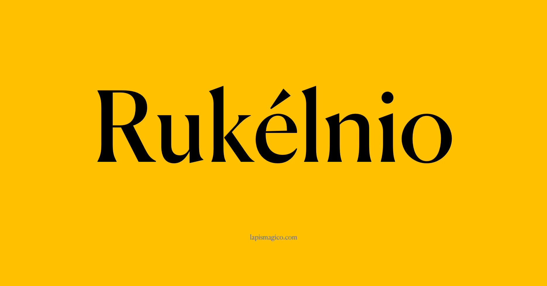 Nome Rukélnio, ficha divertida com pontilhado para crianças