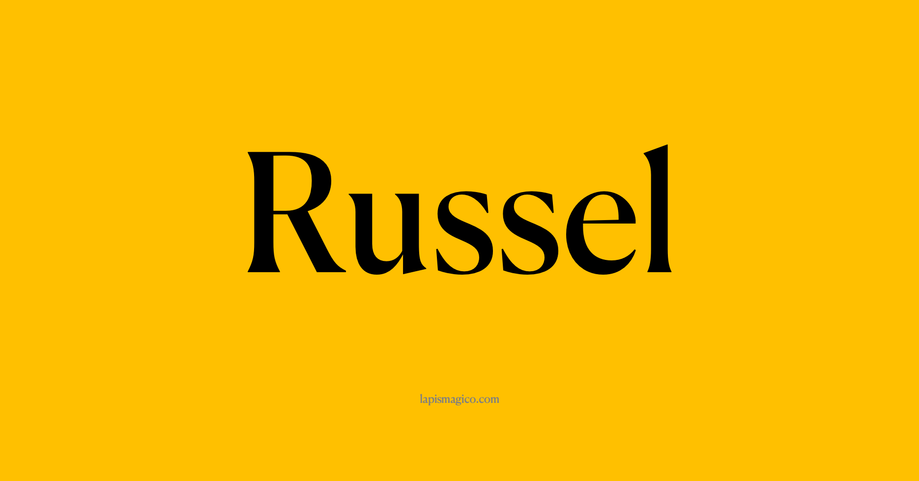 Nome Russel, ficha divertida com pontilhado para crianças
