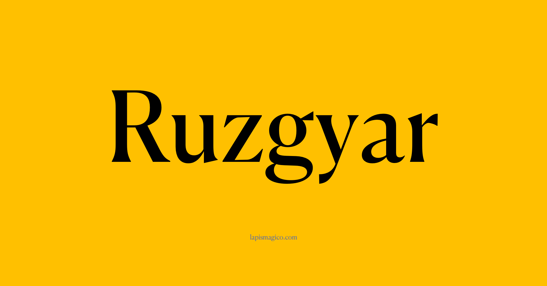 Nome Ruzgyar, ficha divertida com pontilhado para crianças