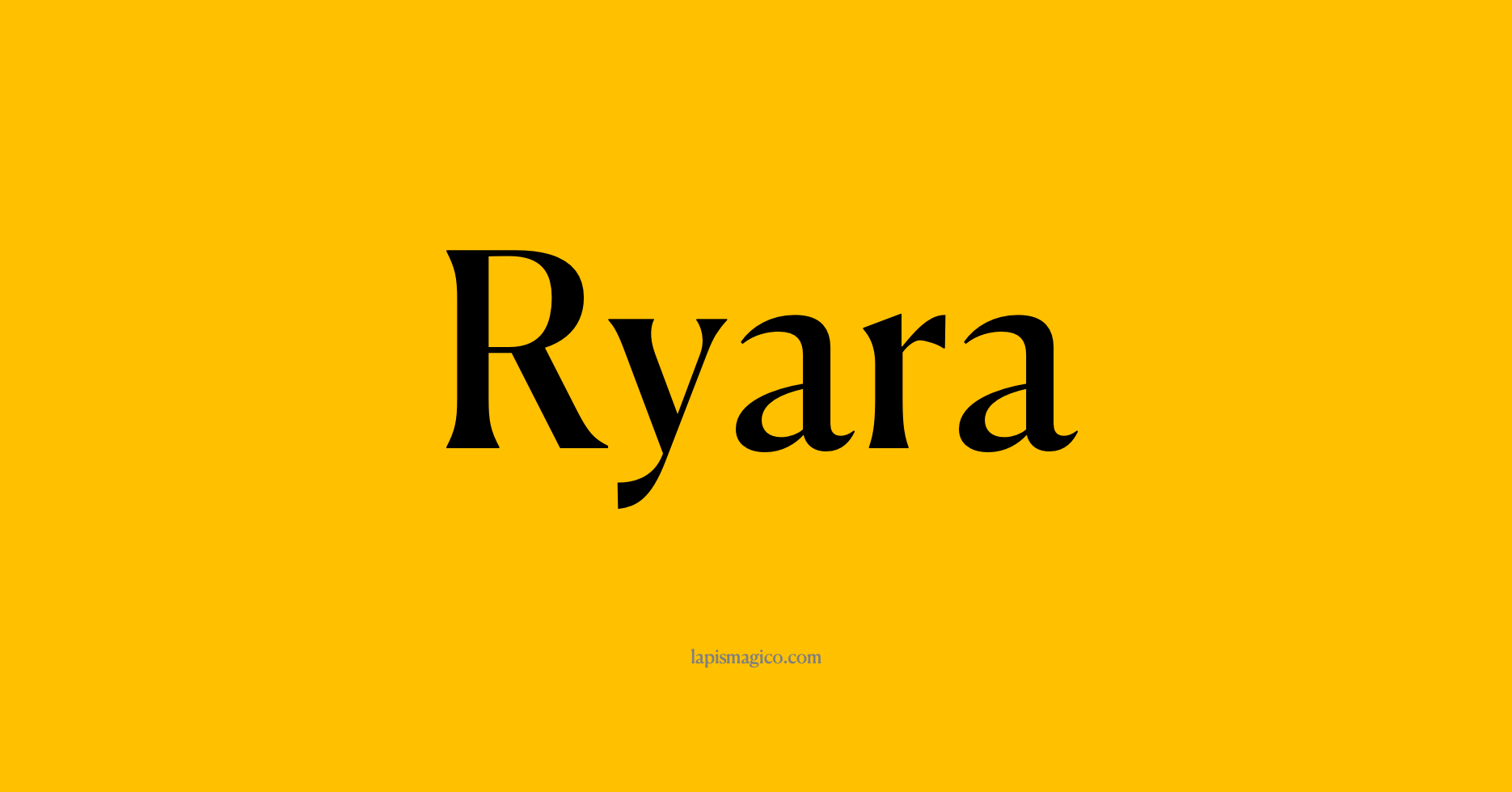 Nome Ryara, ficha divertida com pontilhado para crianças
