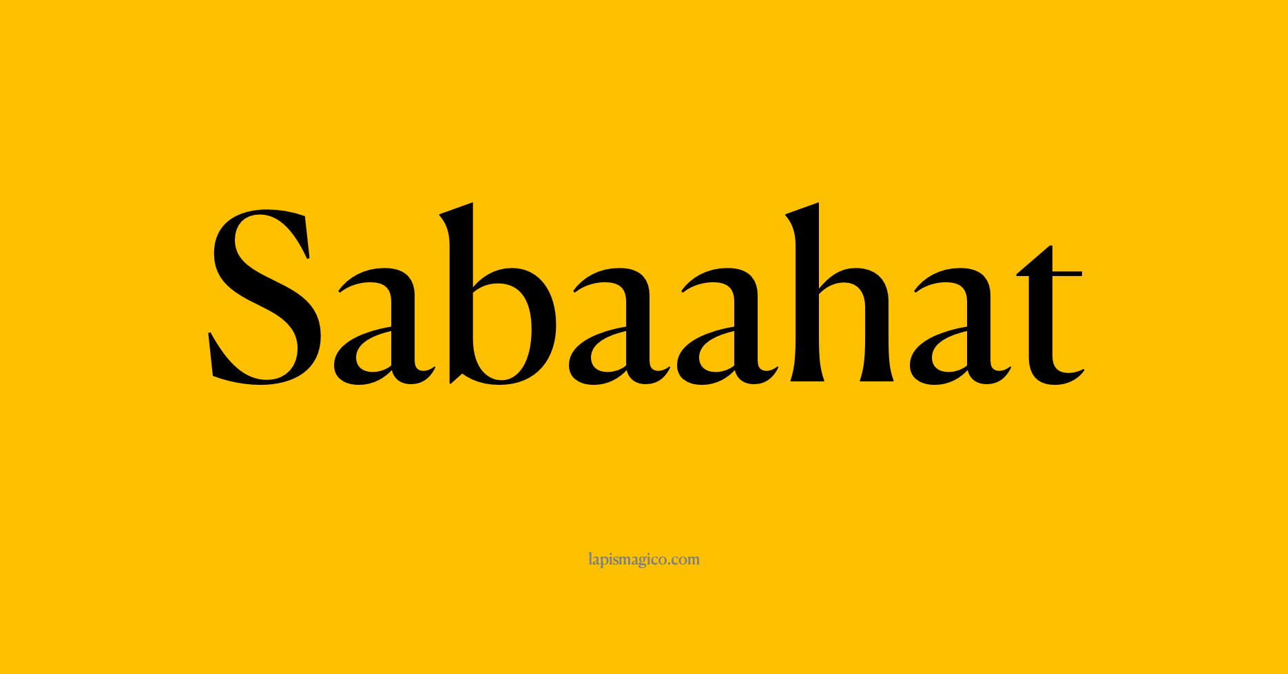 Nome Sabaahat, ficha divertida com pontilhado para crianças