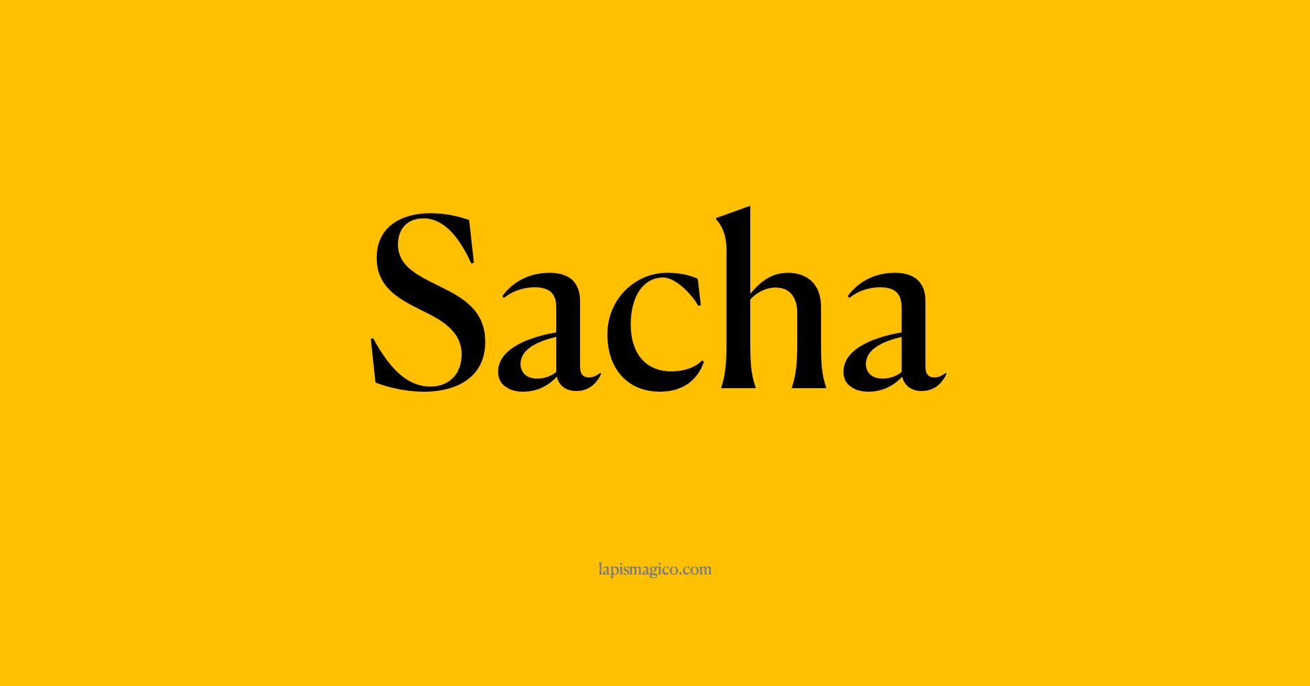 Nome Sacha, ficha divertida com pontilhado para crianças