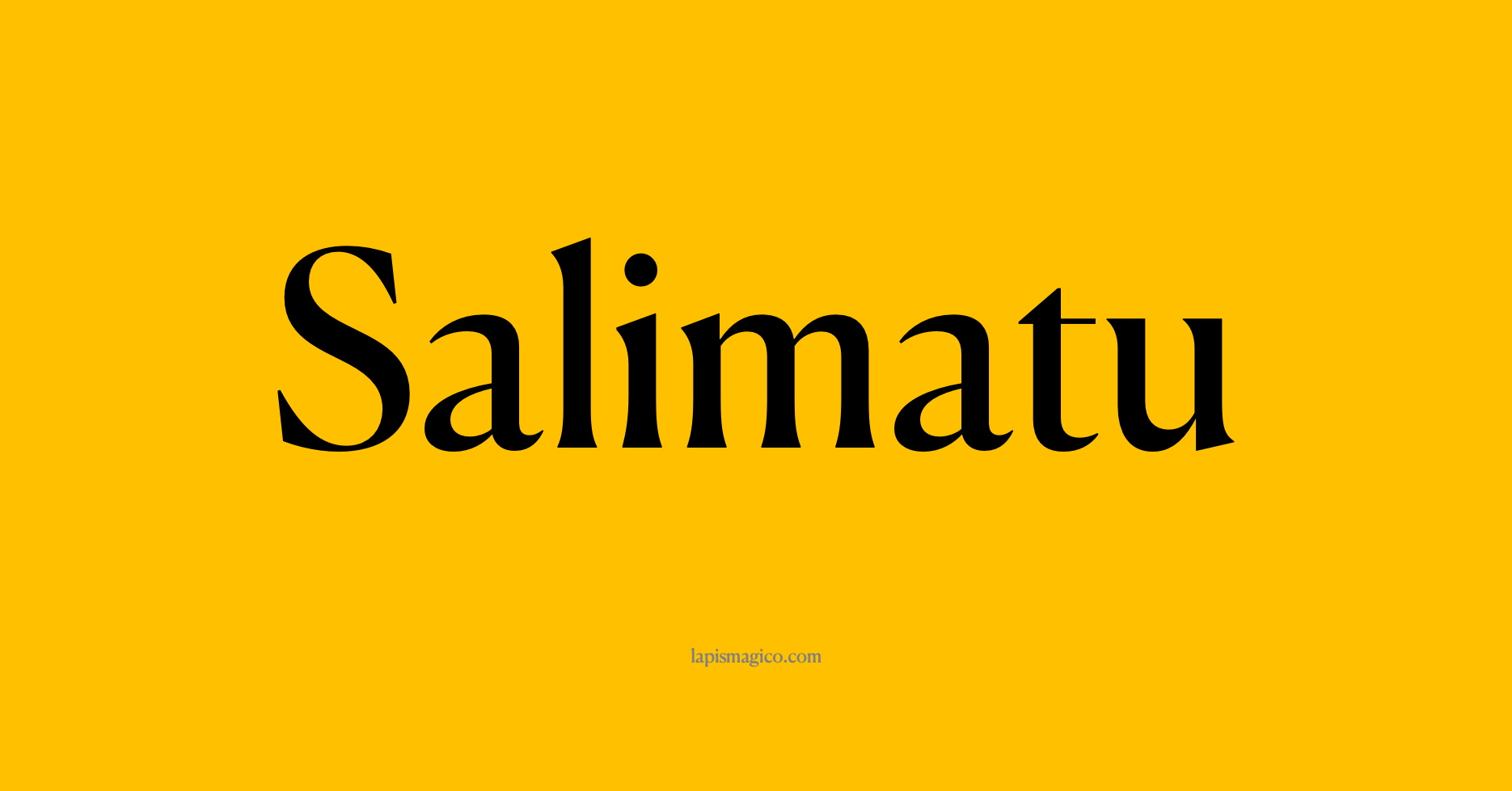 Nome Salimatu, ficha divertida com pontilhado para crianças