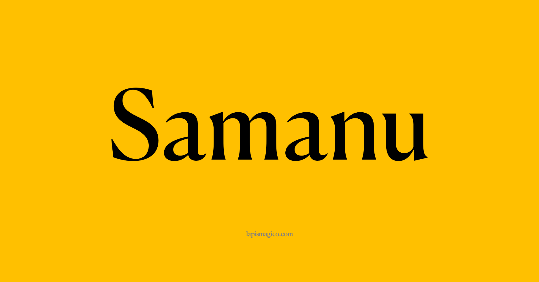 Nome Samanu, ficha divertida com pontilhado para crianças