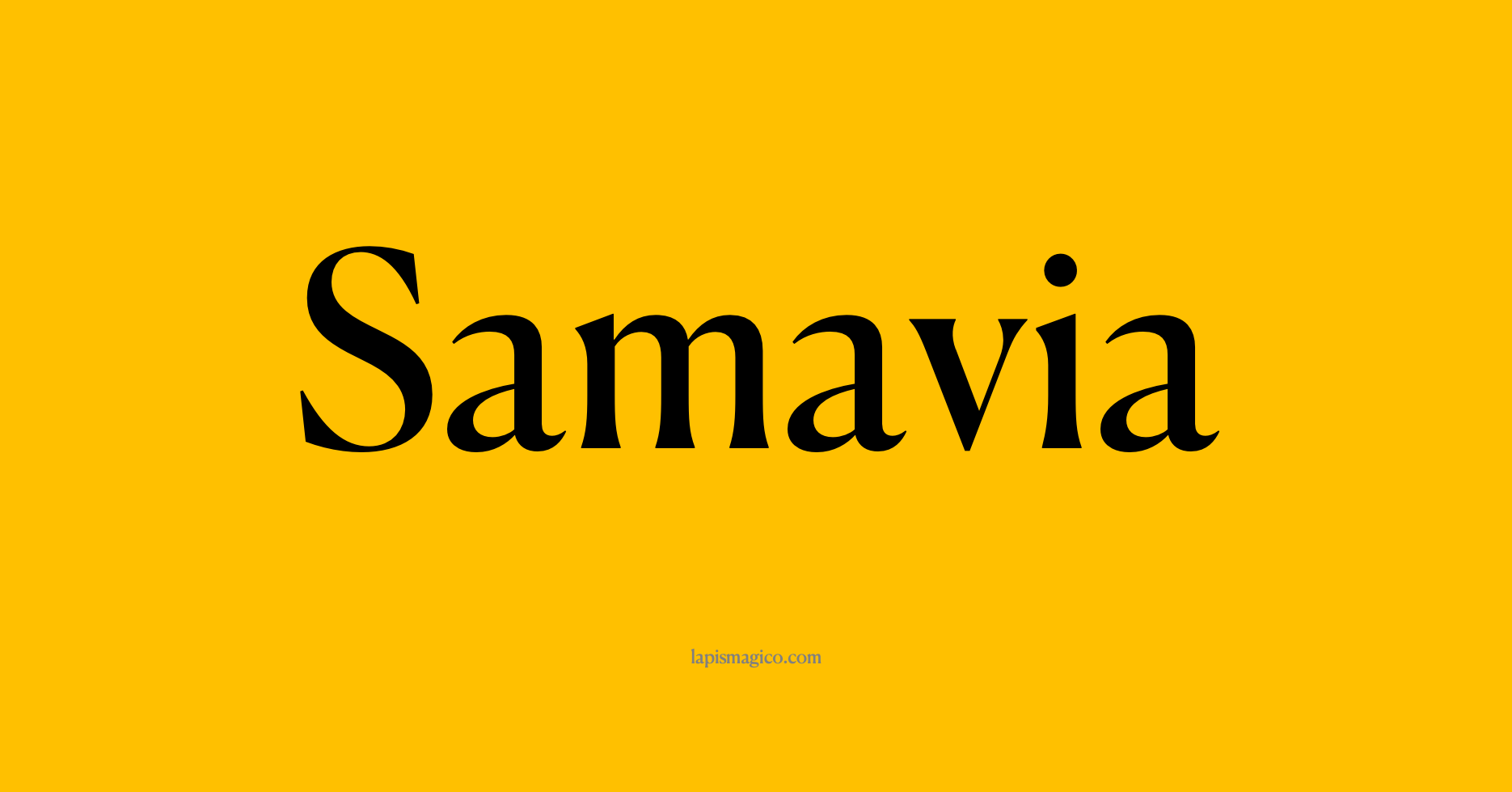 Nome Samavia, ficha divertida com pontilhado para crianças