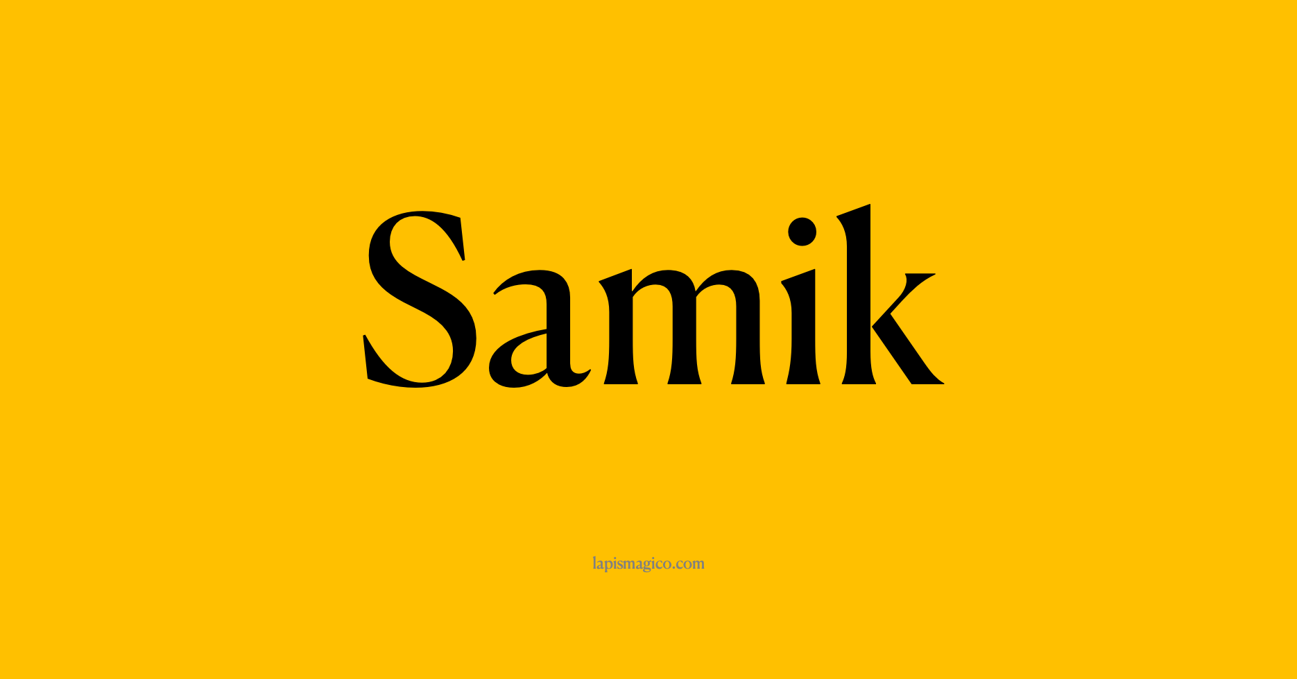 Nome Samik, ficha divertida com pontilhado para crianças