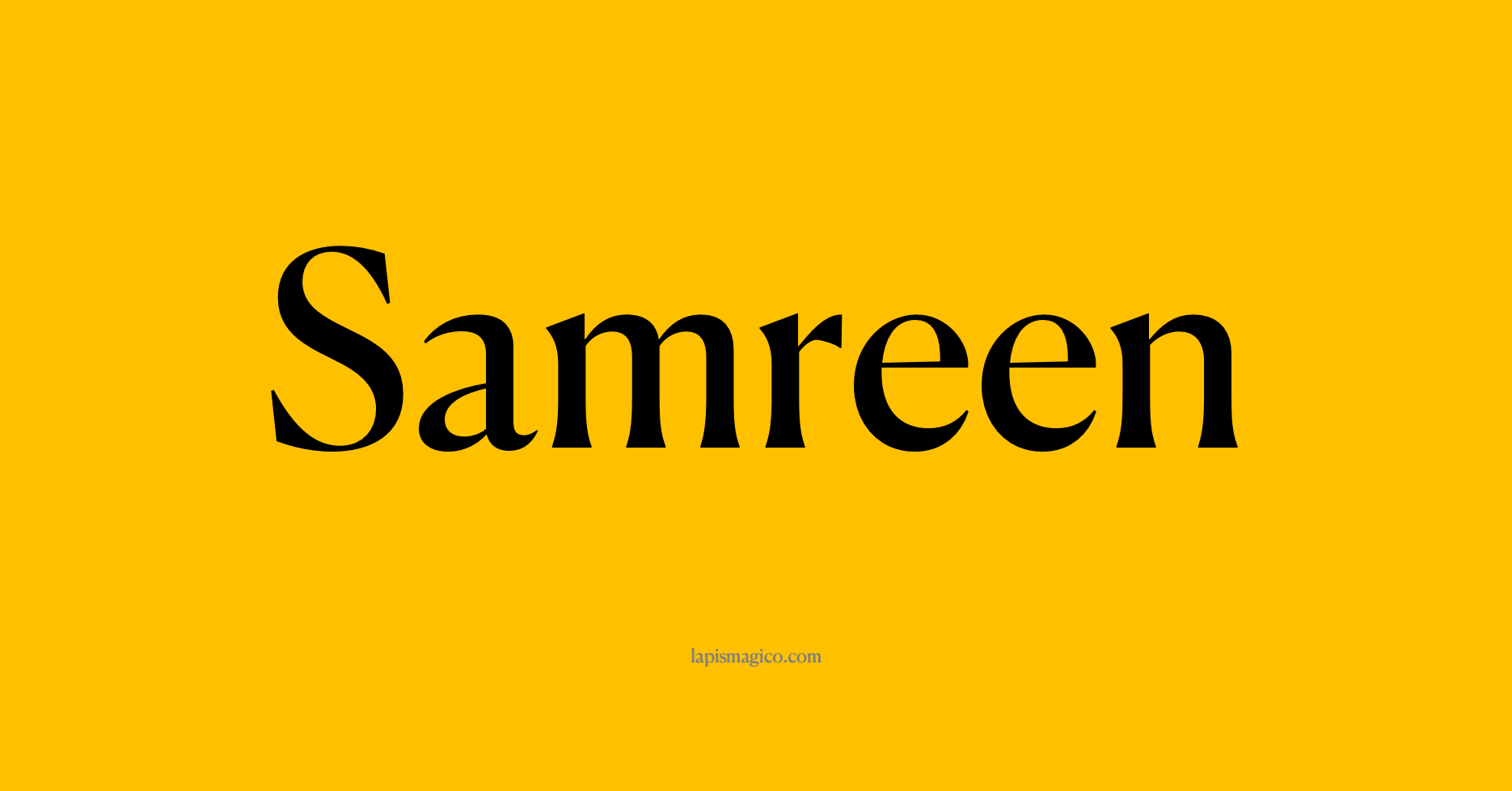 Nome Samreen, ficha divertida com pontilhado para crianças