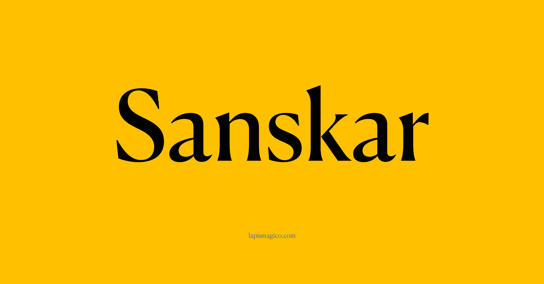 Nome Sanskar, ficha divertida com pontilhado para crianças