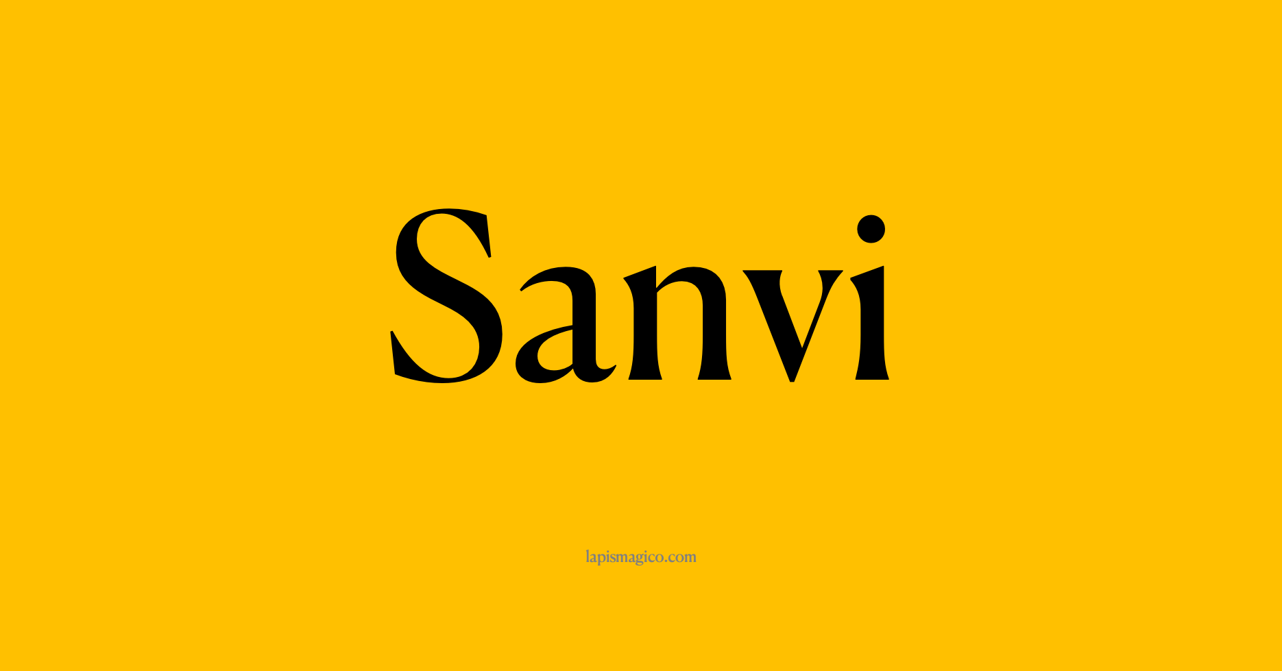 Nome Sanvi, ficha divertida com pontilhado para crianças