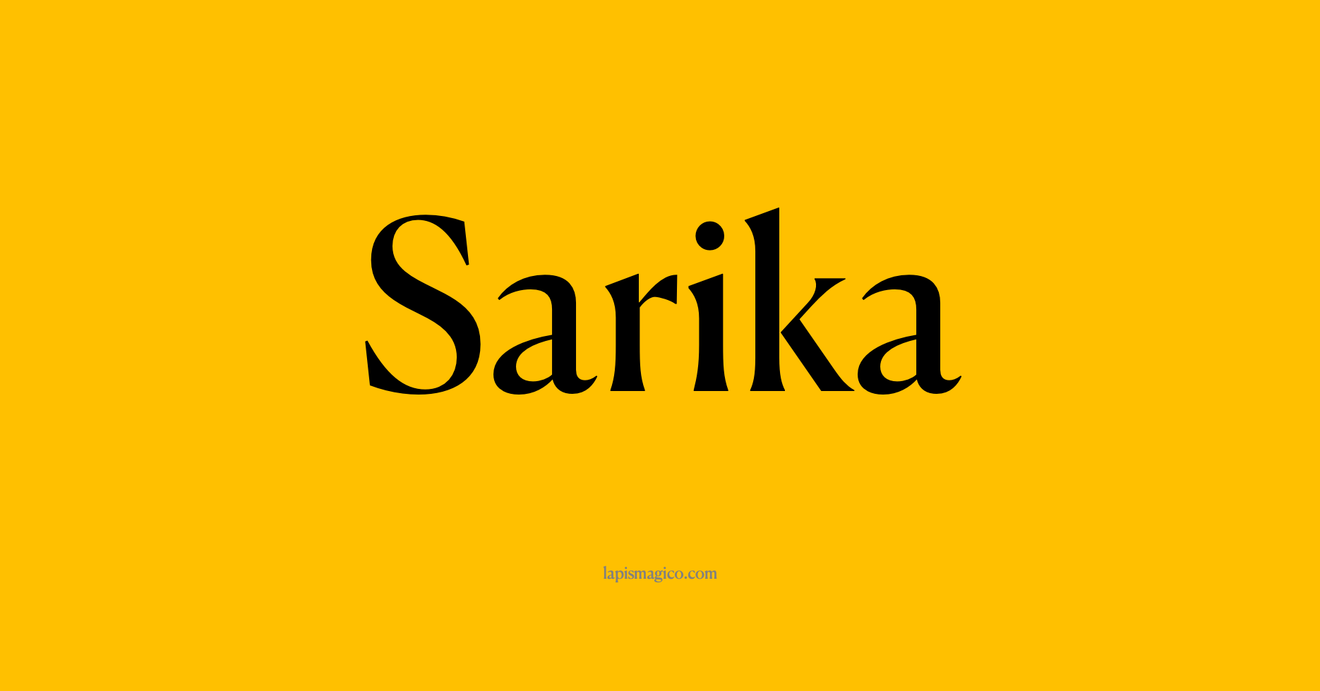 Nome Sarika, ficha divertida com pontilhado para crianças
