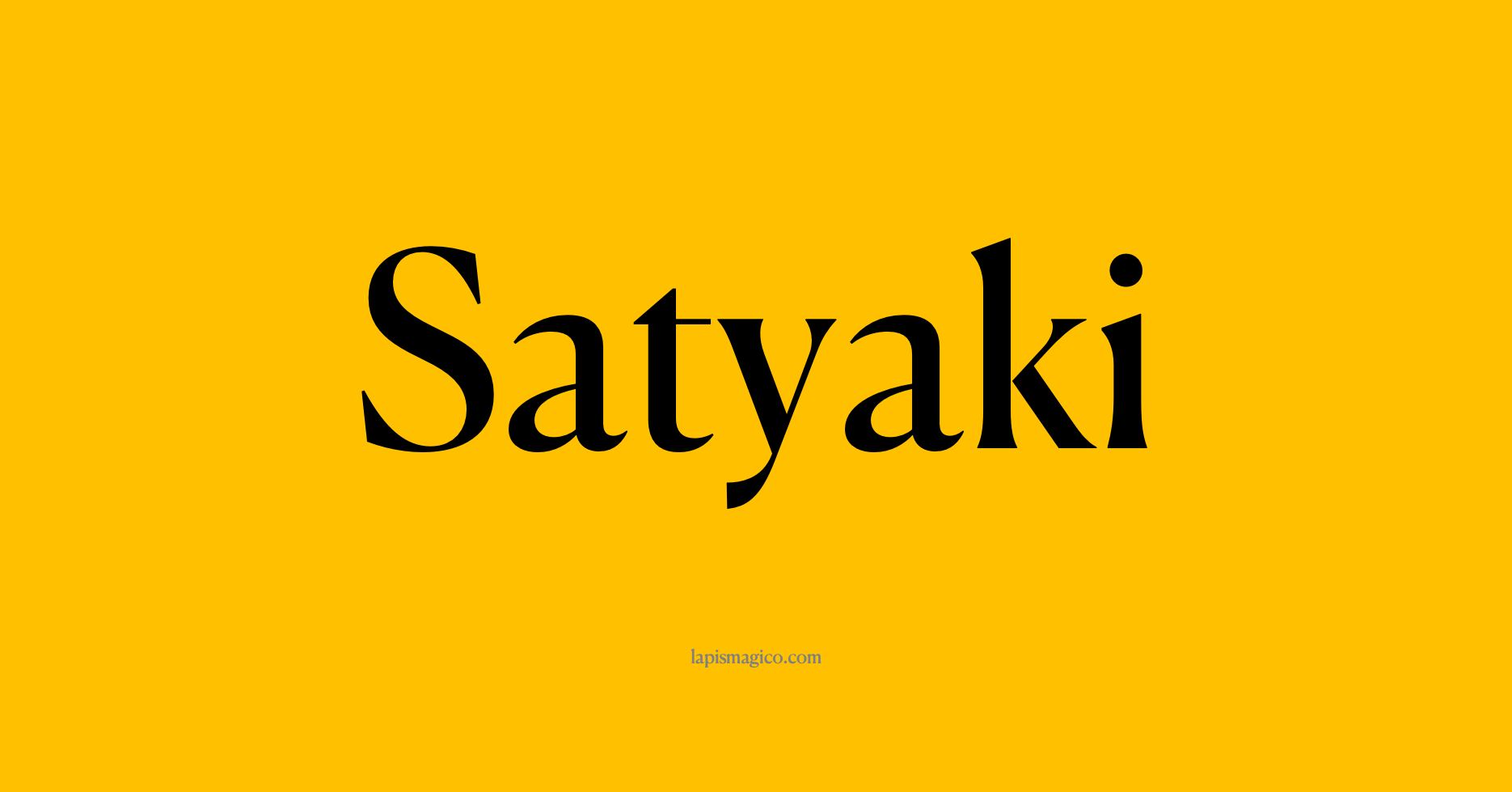 Nome Satyaki, ficha divertida com pontilhado para crianças