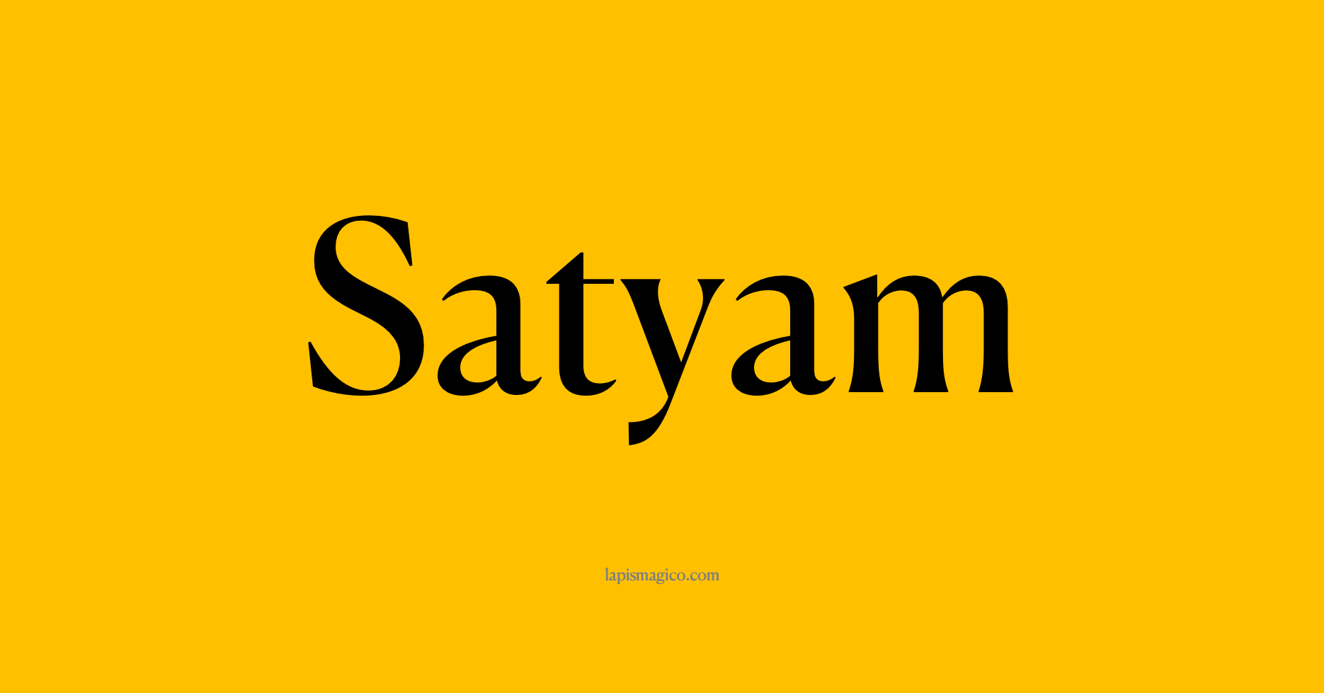 Nome Satyam, ficha divertida com pontilhado para crianças