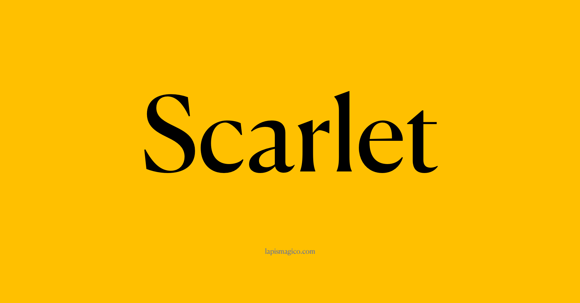 Nome Scarlet, ficha divertida com pontilhado para crianças
