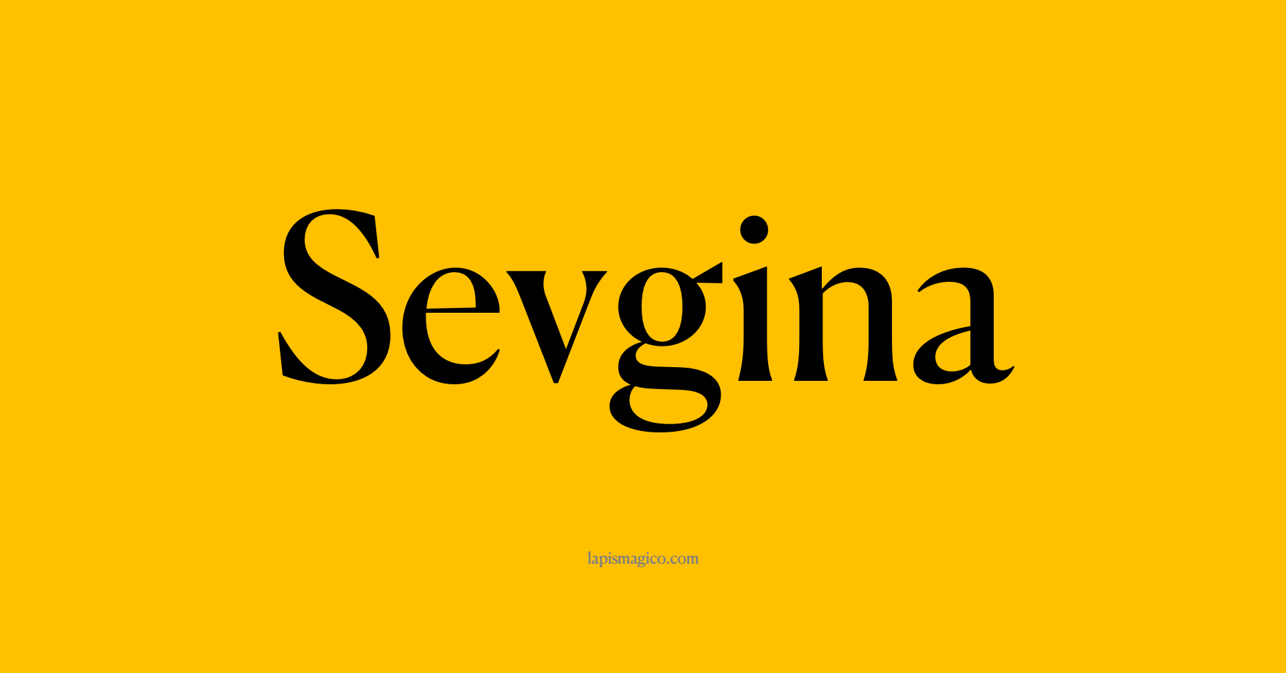 Nome Sevgina, ficha divertida com pontilhado para crianças